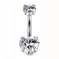 thumbnail image 1 of Heart Piercing Navel Surgical Belly Button Navel Piercing Ombligo Belly ring, 1 of 7
