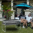thumbnail image 4 of FUNDANGO Black Portable Folding Card Table with Adjustable Mesh Storage Bag 2.7ft Card Table for Camping, Travel, Outdoor Folding Card Table with Handle, 47.2"*23.6"*27.5", Black, 4 of 10