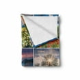 thumbnail image 2 of Summer Soft Flannel Fleece Throw Blanket, Collage with 9 Different Square Framed Freshening Summer Landscapes Rural Nature, Cozy Plush for Indoor and Outdoor Use, 60" x 80", Multicolor, by Ambesonne, 2 of 6