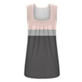 thumbnail image 4 of Wycnly Tank Top for Women Womens Summer Tops Loose Fit Lightweight Pleated Tunic Blouses Fashion Color Patchwork Sleeveless T Shirts Girls Sleeveless Shirt, 4 of 5