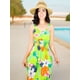 thumbnail image 2 of VESTIDO LARGO DE MUJER STRETCH DE ESTAMPADOS PRIMAVERALES UNITALLA, 2 of 5