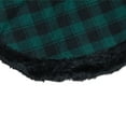 thumbnail image 5 of Northlight 48" Green and Black Plaid Christmas Tree Skirt with Faux Fur, 5 of 5