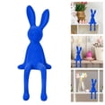 thumbnail image 2 of Decorative Sitting Rabbit Flocked Easter Spring Easter Decoration for Table Windowsill & Living Room Spring Farmhouse Home Decor Centerpiece Statue, Indoor Easter Decor & Gift, 2 of 7
