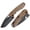 Brown, variant on Tenable Bömbur Folding Pocket Knife 3.53'' Stonewashed D2 Blade,Black G10 with Frag Pattern Handle,T1054A1