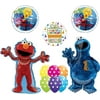 Sesame Street Waving Elmo and Cookie Monster Party Supplies and Balloon Bouquet Decorations