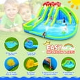 thumbnail image 3 of Cheelom Large Infltable Water Slide, Outdoor Water Park with Blower, Climbing Wall Inflatable Bounce House for 3-12 Years Old, 204" x 197" x 94", 3 of 9