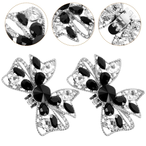 MERRYHAPY Shoe Clips Rhinestone Bow for Fashion 1 Pair
