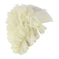 thumbnail image 3 of Women Ruffled Chiffon Head JIANLAI Wrap Turban with Large Side Flower Decor Stretch Soft Hair Cover Headband Multi Solid Color Formal Event Daily Fashion Headwear, 3 of 3