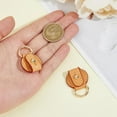 thumbnail image 3 of 1 Pair Leather D-Ring Buckle Round Buckle Side D-Ring Clips Replacement Detachable Leather Suspension Clasps for DIY handcrafting, 3 of 6