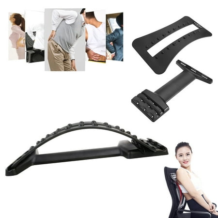 Traction Table - Spinal Traction Device Back Stretcher / Lumbar Support / Neck Massage Pillow with 3 Adjustable Arch-Level