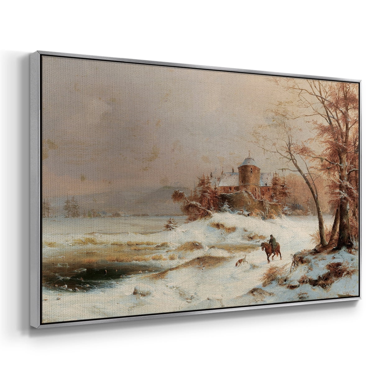Vintage Landscape-CDIV By Wexford Home Framed in Silver Wood Gallery Wrapped Canvas 17 in. x 25 in.