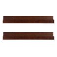 thumbnail image 5 of Kate and Laurel Levie Wood Picture Ledge Wall Shelf Set, Walnut Brown 2 Piece - 24", 5 of 6