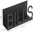 thumbnail image 2 of MyGift Black Metal Mail Holder, Bills Cutout Design, 2 of 7
