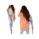 thumbnail image 3 of SAYOO Blusa de Mujer Contraste Color Costura Manga Larga Solapa Cierre de Botón Suelta Versátil Camisa Casual Tops SAYOO casual, 3 of 9