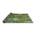 thumbnail image 2 of Ahgly Company Indoor Rectangle Patchwork Turquoise Blue Transitional Area Rugs, 8' x 12', 2 of 4