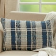 thumbnail image 2 of Fennco Styles Bold Striped Woven Cotton Throw Pillow 16" W x 24" L - Blue Cushion for Home, Couch, Bedroom, Living Room and Office Décor, 2 of 5