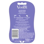 Venus ComfortGlide with aTouch of Vitamin E, Womens 3 Blade Disposable Razor, 2 Count, Purple