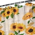 thumbnail image 3 of Waterproof Cute Sunflower Colorful Shower Curtain 72x72 Inch Boho Style Polyester Unique Shower Curtain for Bathroom Hotel Home Decor with 12 Plastic Hooks, 3 of 5