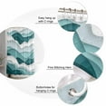 thumbnail image 6 of Turquoise Ombre Waterproof Fabric Shower Curtain, Modern Geometric Moire Abstract Art Shower Curtain for Bathroom Curtains Bathtubs Hotel Washable Shower Curtains with 12 Hooks Stall 48x72in, 6 of 6