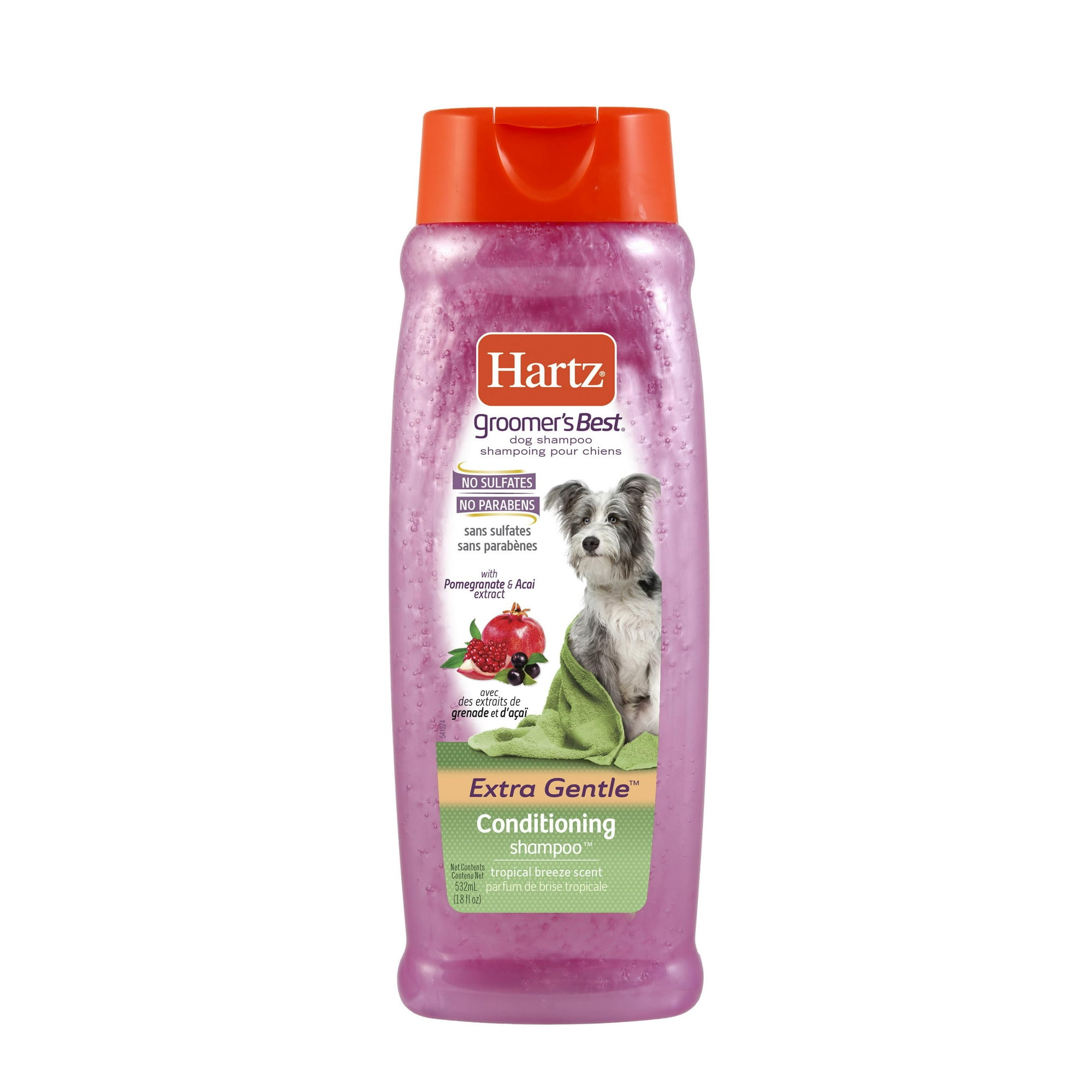 Hartz Groomers Best Conditioning Dog Shampoo, Tropical Breeze Scent,18oz.