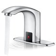 thumbnail image 1 of HHOOMMEE Solid Brass Touchless Bathroom Faucet Automatic Motion Sensor Basin Tap Water Mixer with Deck Plate(Chrome), 1 of 8