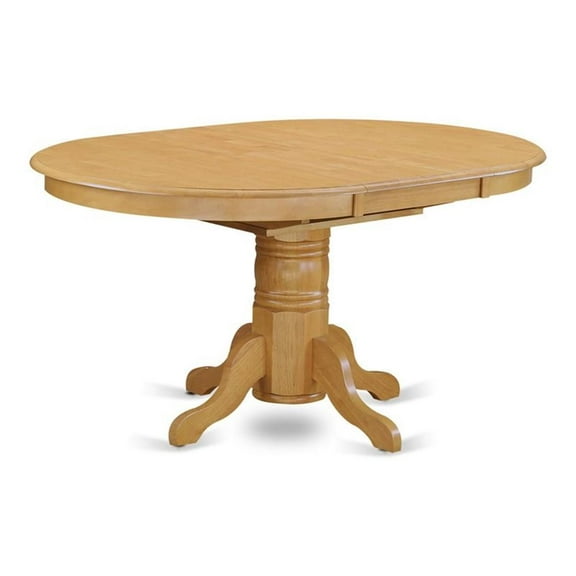 Pemberly Row Oval Wood Butterfly Leaf Dining Table in Oak