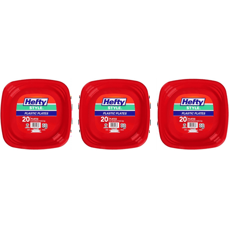 3 Cast Plates - (3 Pack) Hefty Plastic Plate, 10