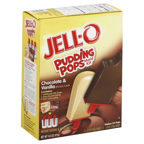 JellO Pudding Pops Chocolate & Vanilla Mold Kit, 14.6 Oz