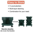 thumbnail image 4 of 5 Tier Vertical Garden Stackable Planter with Wheels, Strawberry Planter Indoor/Outdoor for Growing Vegetables Succulents, Green 2 Set, 4 of 8