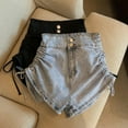 thumbnail image 4 of Ropa de calle Retro, pantalones cortos de verano, disfraz de niña, pantalones de ocio de cintura alta, atuendo de mujer, Vintage, resistente al Prendas para la parte inferior del cuerpo Negro SG Sonducket AP019256-04, 4 of 6