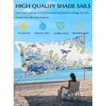 thumbnail image 3 of Blue Floral Sun Shade Sail 8' x 10', Summer Country Blue Hydrangea Floral Butterfly Rectangle Outdoor Sunshade Canopy, Waterproof UV Block Patio Covers for Garden Yard Beach, 3 of 9