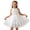 A423 White, variant on Chic Toddler Formal Evening Dress for Kids Girls Knee Length A Line Halter Sleeveless Sequin Tulle Prom Gown Floral Embroidered Flowy Cute Wedding Guest Pageant Outfit