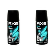 2 Pack of Axe Body Spray Apollo, Travel size, 1 Ounce