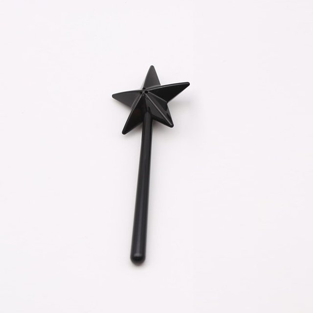 Plast Salt Shakers Star Salt Peppar Magic Wands Seasoning Co Svart-tre hål/svart