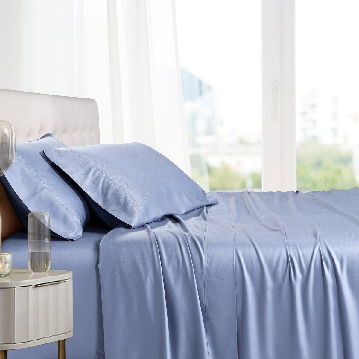 (King, Gray) King Grey Silky Soft bed sheets 100% Rayon from Bamboo Sheet Set（並行輸入品）