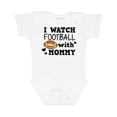 

Inktastic I Watch Football with My Mommy Gift Baby Boy Bodysuit