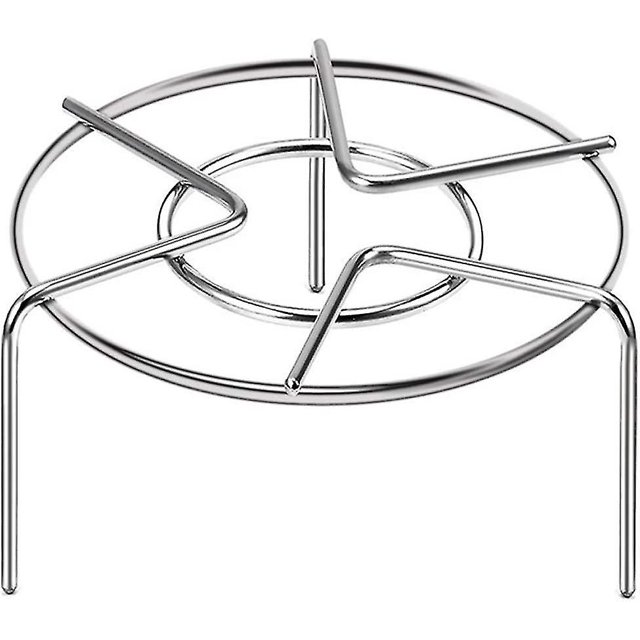 Olla a presión Salvamanteles Olla Sartén Soporte para cocinar Alimentos Vegetales Cangrejo Alambre alto Rejilla para cocinar al vapor de acero inoxidable resistente Utensilios de cocina, Plata