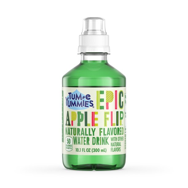 TumE Yummies Epic Apple Flip, Naturally Fruit Flavored Water Drink, 10
