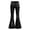 P10-Black, variant on Ulitacool Teen Pants For Girl 11-12 Years Elastic Waist Stylish Flutter Flat Fit With Flared Trousers Leg Back To School Trousers Wear White