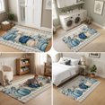 thumbnail image 4 of Area Rugs 4'x6'. Blue White Pumpkin Fall Carpet Runner Indoor Outdoor Rugs Home Decor Aesthetic, Thanksgiving Eucalyptus Retro Non Slip Mats Washable Accent Rug for Living Room Bedroom, 4 of 7