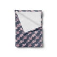 thumbnail image 2 of Garden Art Soft Flannel Fleece Throw Blanket, Pattern with Rows of Abstract Pink Asters Romantic Garden Botany, Cozy Plush for Indoor and Outdoor Use, 50" x 60", Dark Slate Blue Blush, by Ambesonne, 2 of 5
