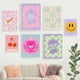 thumbnail image 3 of Pintura sobre lienzo en colores Pastel danés, póster estético a cuadros de cereza, flor sonriente, estampado de mariposa, decoración del hogar, arte de pared para guardería, 3 of 4