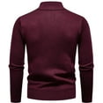thumbnail image 4 of NTACZA Mock Neck Sweaters Mens Cable Knit Red Sweaters Stretch Classic Fit Stand Collar Polos Winter Jumpers for Men XL, 4 of 4