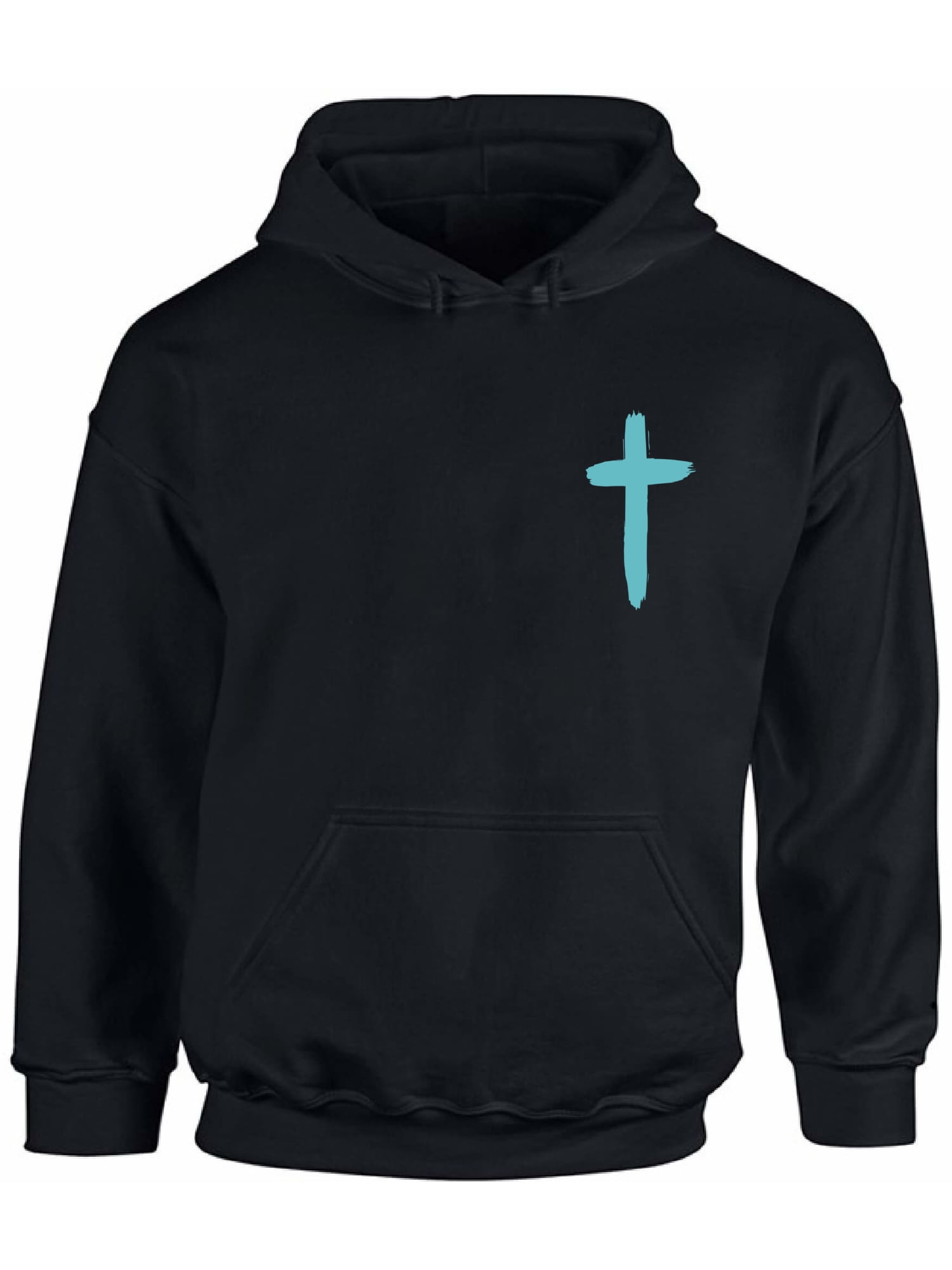 Awkward Styles Turquoise Cross Unisex Hoodie Christian Hoodie for Him