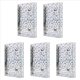 thumbnail image 1 of 5X Cubierta para Carpeta Económica A6, Carpeta de 6 Anillas de PVC Transparente, Protector de Carcasa Recargable para Cuaderno con Estrella Brillante y 2 Broches, 1 of 5
