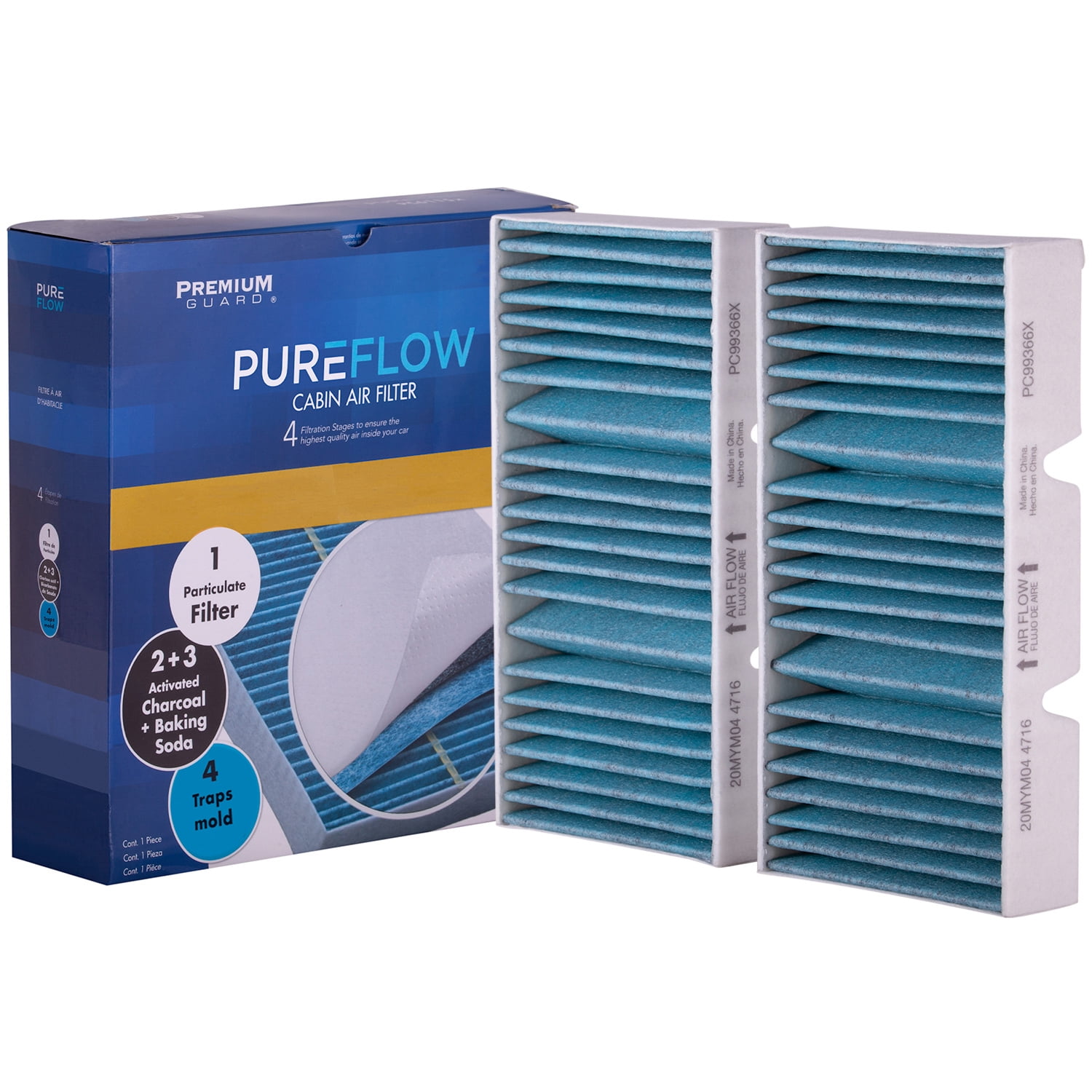 Pureflow キャビンエアフィルター PC99302X | 2013-20 Maserati Quattroporte、2014-20 Ghibli、2017-20 Levanteに適合 New Pureflow Car Cabin Air Filter Element Change Manufacturer