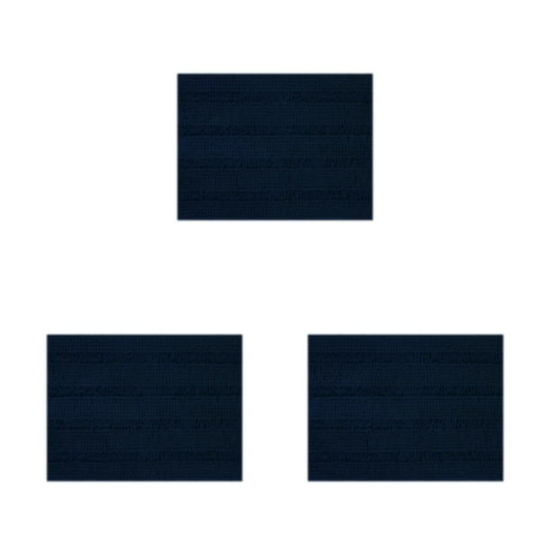 Bewildely Tela fácil de limpiar y que ahorra espacio alfombrilla para baño impermeable antideslizante absorbente elegante azul marino 43*61 Type1 NO1