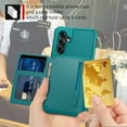 thumbnail image 4 of TECH CIRCLE Galaxy A54 5G Wallet Case, Shockproof Rubber Card Holder Wallet PU Leather Back Phone Case Kickstand Protective Scratch Hybrid Bumper Shell for Samsung Galaxy A54 5G 6.5" 2023,Green, 4 of 7
