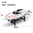 thumbnail image 4 of Bateau Rc pour Enfants et Adultes Haute Vitesse Télécommande Embarcation 20+ Mph avec Écran Lcd 2.4Ghz 4 Canaux Design de Course Double Coque Batterie Lipo 7.4V Portée 150M 13.9X3.6X3.5 Pouces, 4 of 9