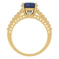 thumbnail image 4 of 2.21ct round cut blue sapphire 14k yellow gold Bridal Wedding Engagement Promise Anniversary Ring for Women size 7.25, 4 of 7